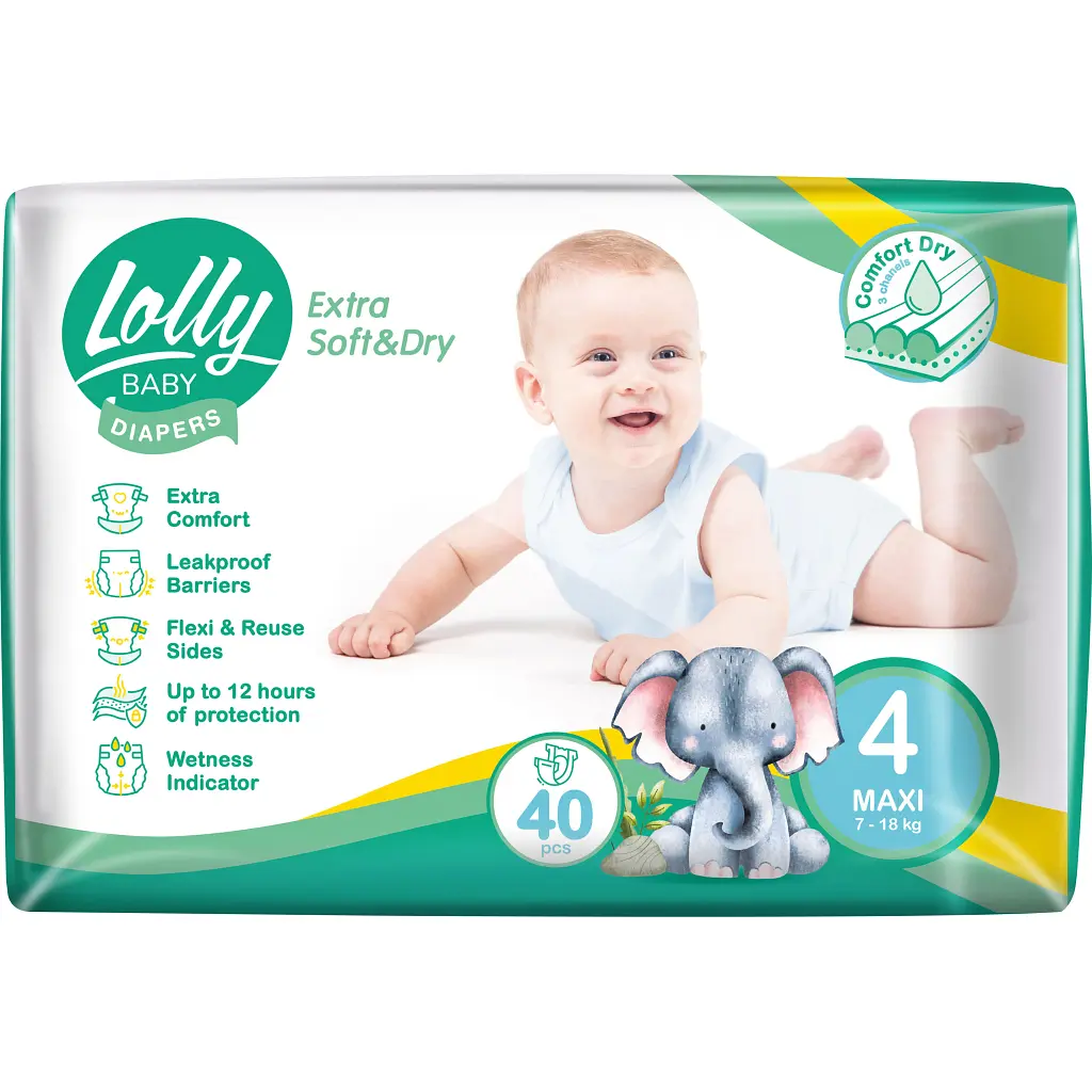Підгузки Lolly Soft Maxi 4 7-18 кг 40 шт. (4820174981266)