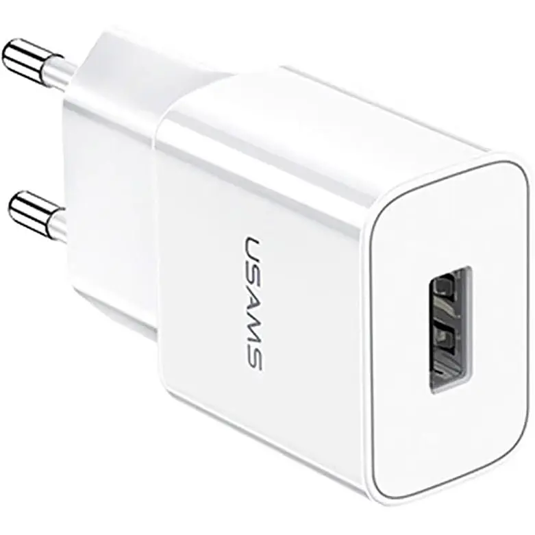 Сетевое зарядное устройство Usams US-CC060 Travel charger 1USB 2.1A White - фото 2