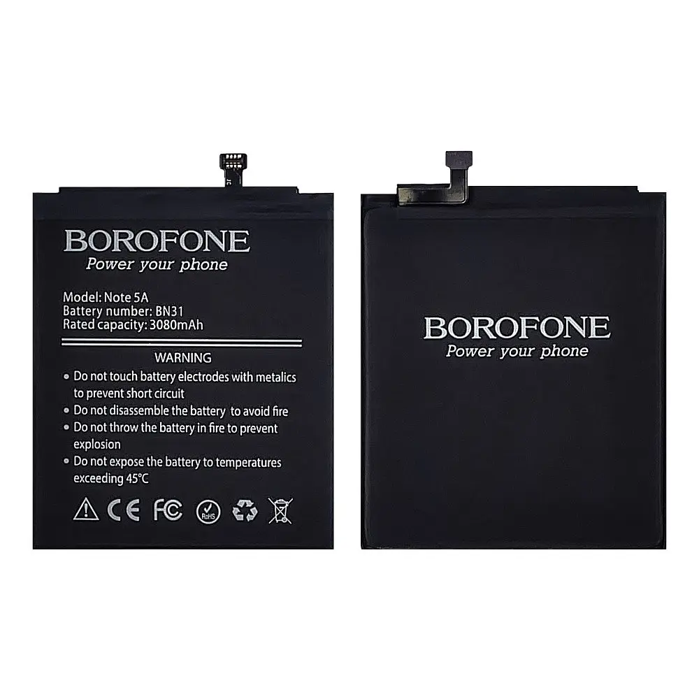 Акумулятор Borofone BN31 для Xiaomi Mi A1 / Mi 5X / Redmi Note 5A / Redmi Note 5A Pro - фото 2