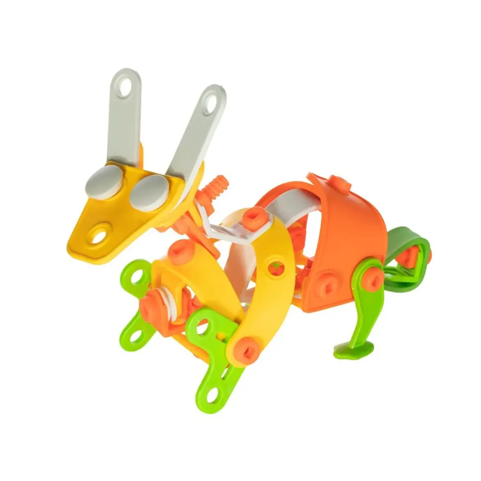 Конструктор-механик Зайчик HANYE J-7712, 63 элемента - фото 3