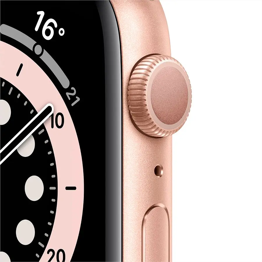 Смарт-годинник Apple Watch Series 6 GPS 44 mm Gold спортивний ремінець рожевий пісок (Grade C) Seller Refurbished - фото 2