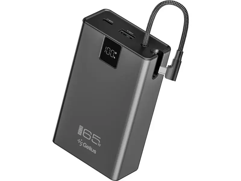 Зовнішній акумулятор (Power Bank) Gelius Veyron GP-PB312 20000mAh 65W(QC/PD) Black