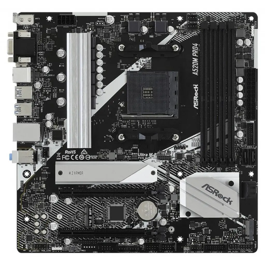Материнська плата ASRock A520M PRO4 - фото 2
