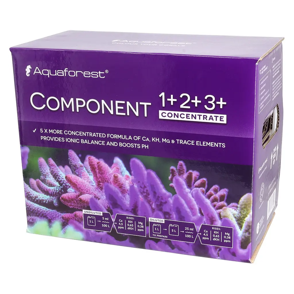 Мікро і макроелементи для морського акваріуму Aquaforest Component Concentrate 1+2+3+, 3x1 л - набір для методу Баллінга - фото 2