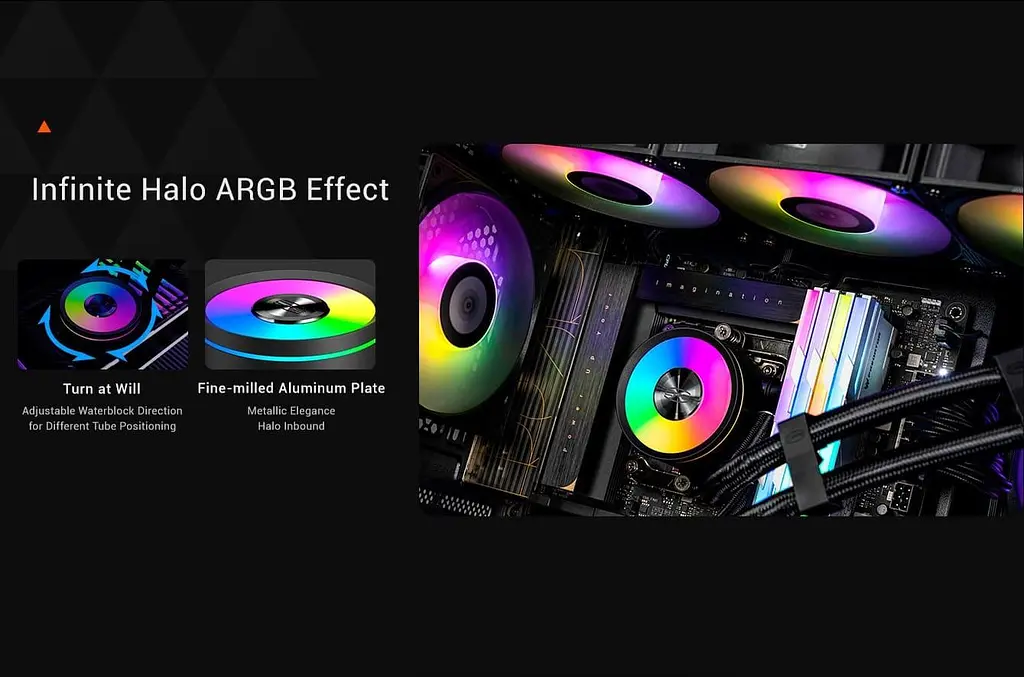 СВО PcCooler PсCOOLER DA360 PRO ARGB Black (DA360Pro-BKAWXL-GL) - фото 9