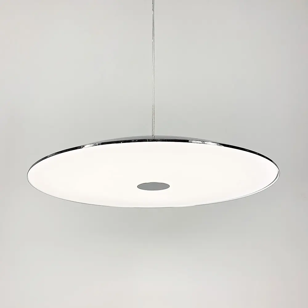 Подвесной серебряный LED светильник ENOCH с нейтральным светом в 3-х размерах Line.F Диаметр 40см - фото 12