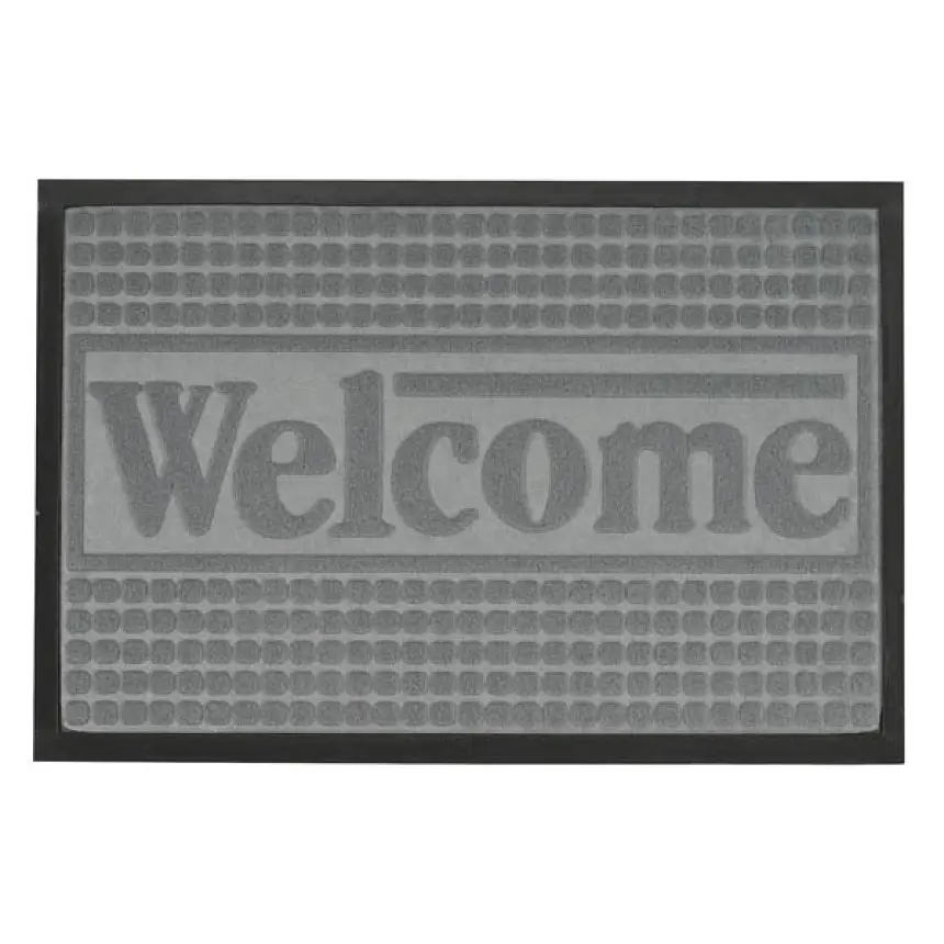 Килимок придверний Eco Fabric Welcome з кромкою сірий 40 х 60 см (4060-115) - фото 3
