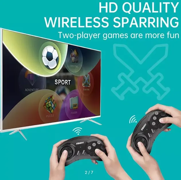 HDMI ігрова приставка для телевізора із бездротовими джойстиками Game Controller SG800 - фото 9