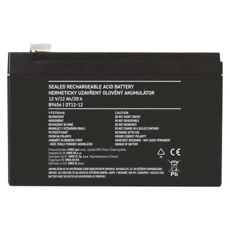 Батарея до ДБЖ EMOS 12V 12Ah (B9656) - фото 9