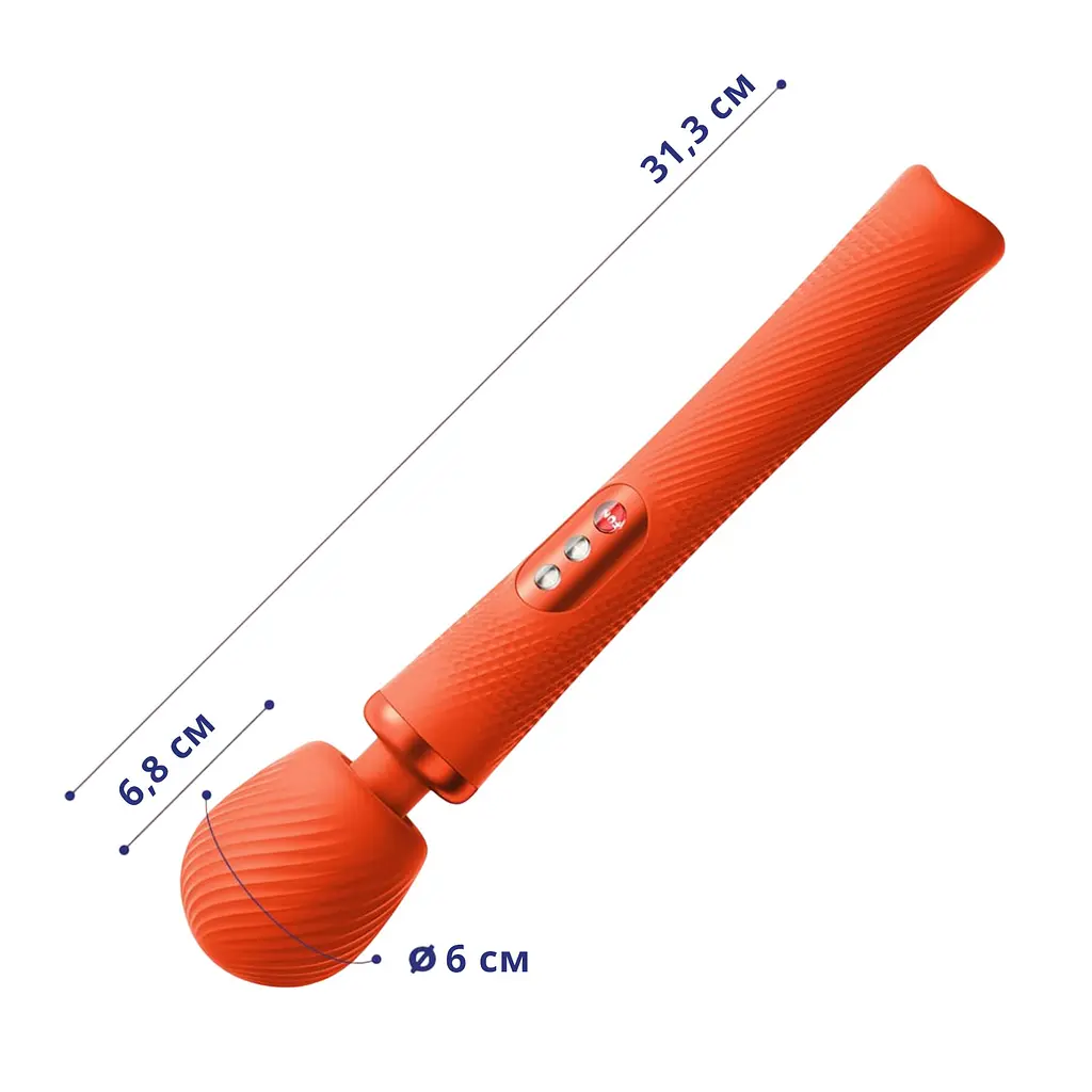 Вібромасажер Fun Factory VIM Vibrating Wand sunrise orange, суперпотужний та легкий, до 6 годин роботи - фото 2