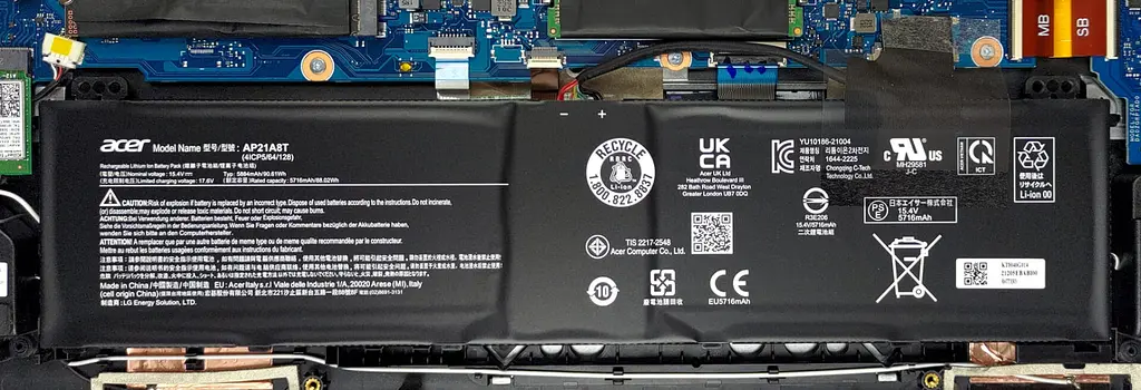 Акумулятор AP21A8T для ноутбука Acer Nitro AN517-42, AN517-55, AN16-51, AN17-41, AN17-51, Predator Helios 300 PH315-55, PH317-56, PH16-71 5880 mAh - фото 4