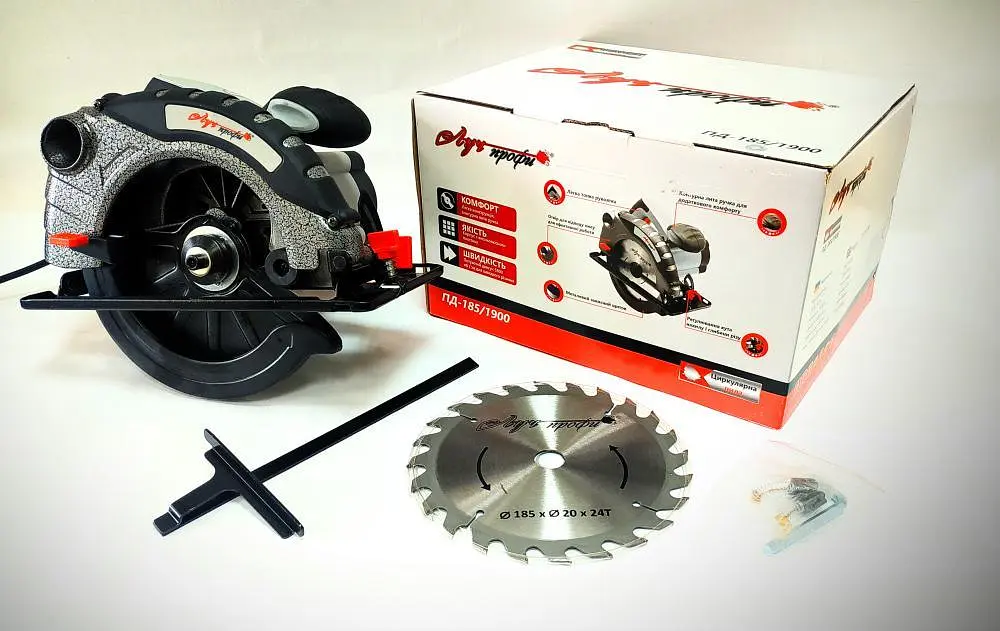 Пила дисковая циркулярная Луч Профи ПД 185/1900 5000 об/мин Ø 185 мм 0-45° 30412 - фото 2