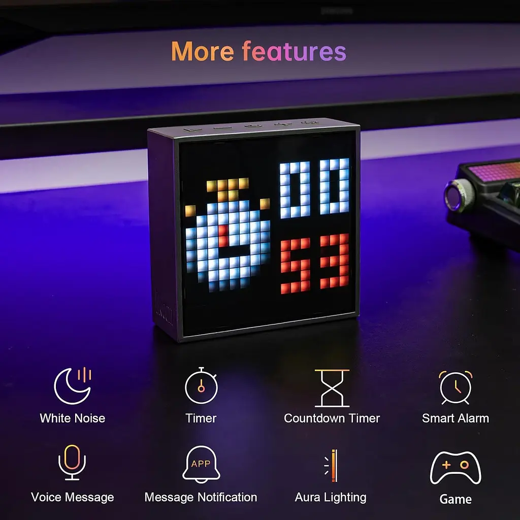 Портативна акустика Divoom Timebox-Evo Pixel Art Black (840500101766) [161505] - фото 14