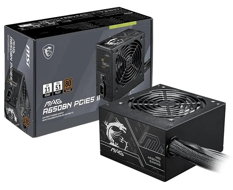 Блок живлення MSI MAG A650BN PCIE5 II - фото 4