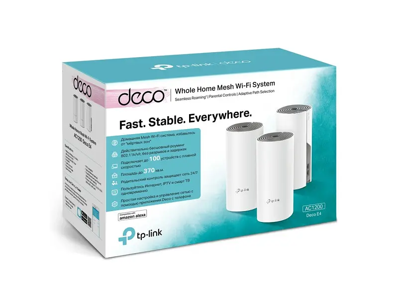 Маршрутизатор (роутер) TP-LINK Deco E4 (3-pack) - фото 4