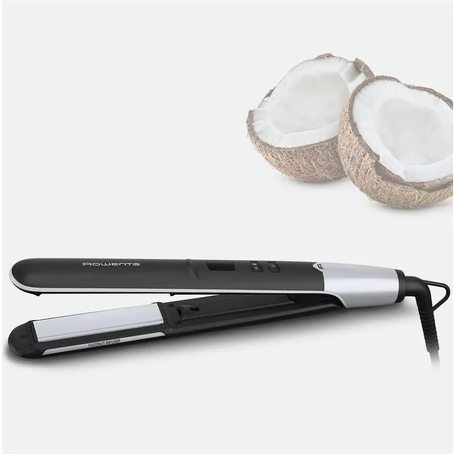 Випрямляч для волосся Rowenta Xpress Shine Coconut чорний (SF4621F0) - фото 8