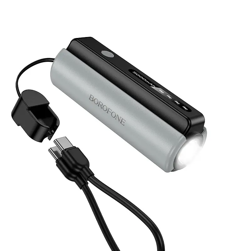 Зовнішній аккумулятор BOROFONE BJ87 Star power bank with flashlight and cable(5000mAh) Чорний
