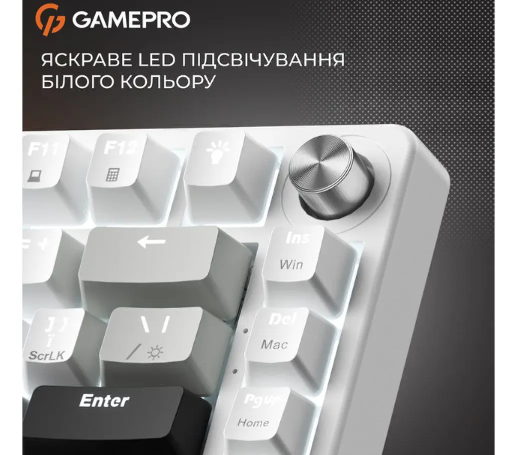 Клавіатура ігрова механічна GamePro GPMK-126 Genesis Silver light USB Red Swich Hot-Swap N-KRO Grey - фото 7