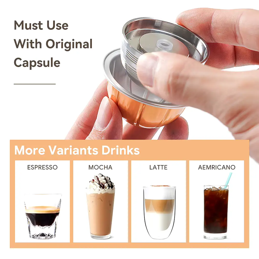 Капсула из нержавеющей стали для кофемашины Nespresso Vertuoline POP, NEXT ( 80мл +150мл+230мл) iCafilas - фото 7