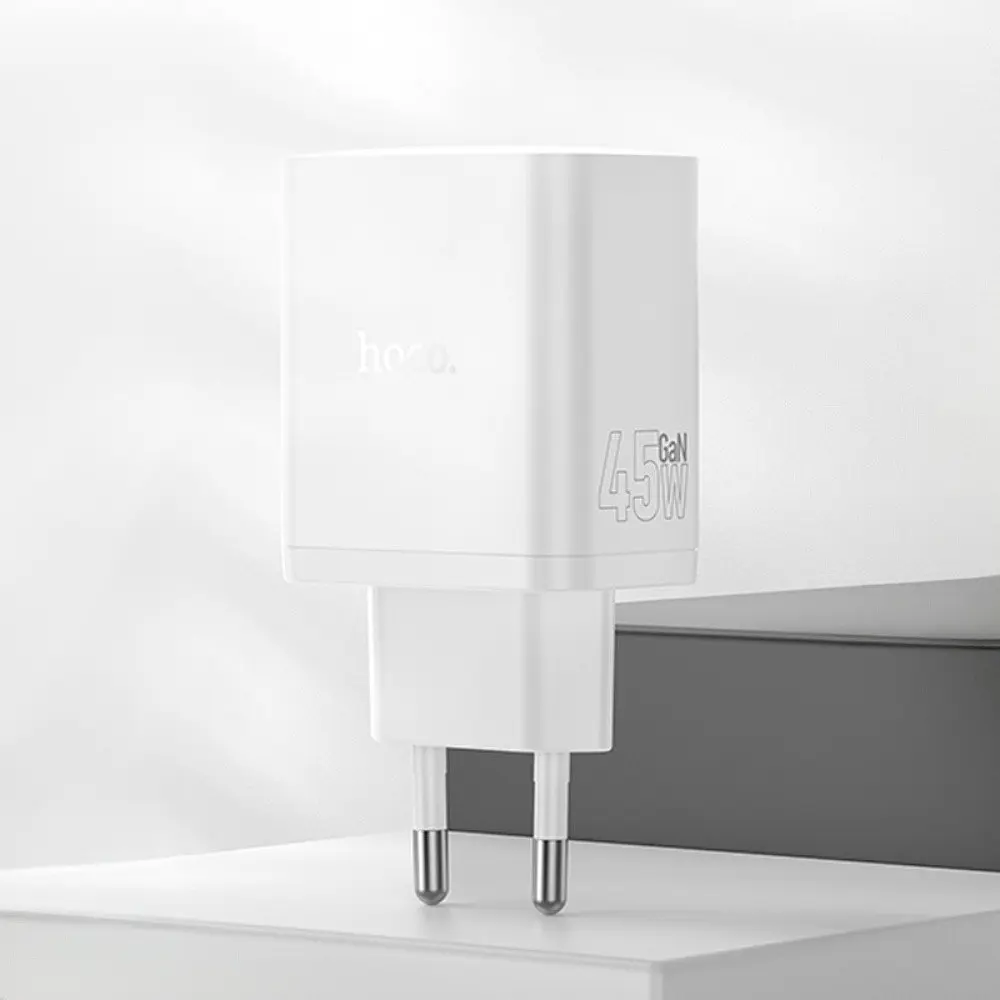 Мережевий зарядний пристрій Hoco N50 USB/2 Type-C PD 45W білий - фото 2