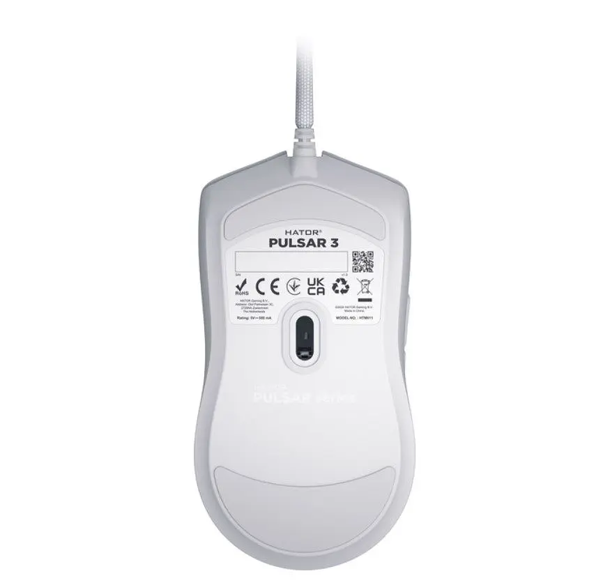 Ігрова миша HATOR HTM-611 Pulsar3 USB ESports Gaming 12000dpi 35G White - фото 6