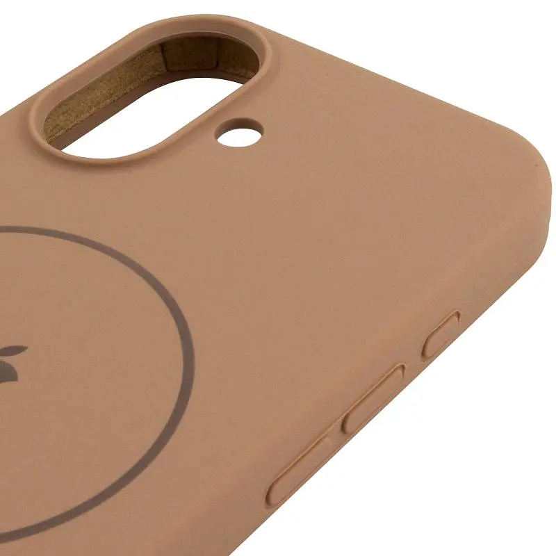 Чехол Epik Silicone Case Full Protective (AA) V2 with MagSafe для Apple iPhone 17 (6.3) Бежевый / Desert Gold - фото 4