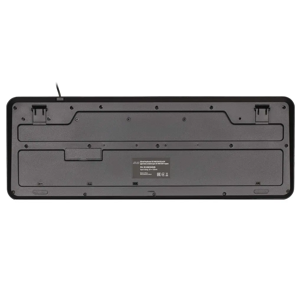 Клавіатура мембранна USB 2E KM-1040 Black, 104key, USB-A, EN/UK - фото 5