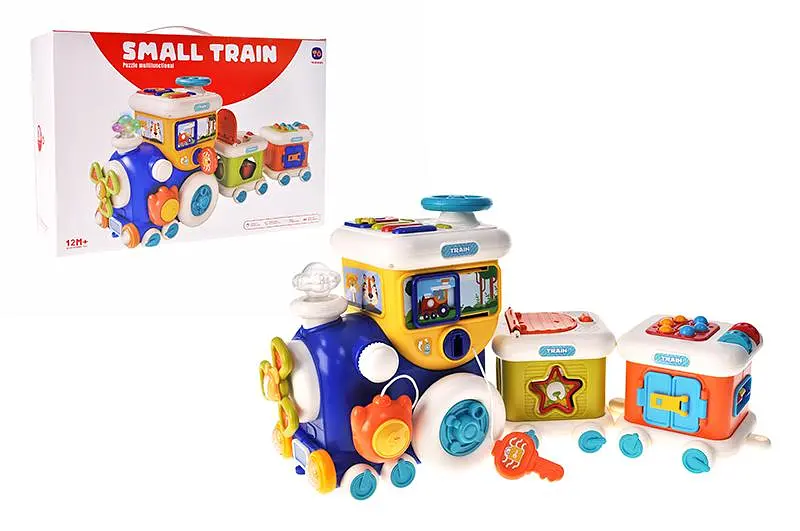 Іграшковий музичний поїзд з вагонами та світловими ефектами YG Toys (RT7212)