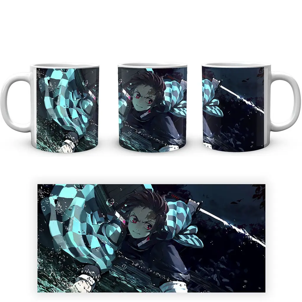 Кухоль GeekLand Kimetsu no Yaiba Клинок, який знищує демонів Танджиро KY 002.17 330 мл білий - фото 4