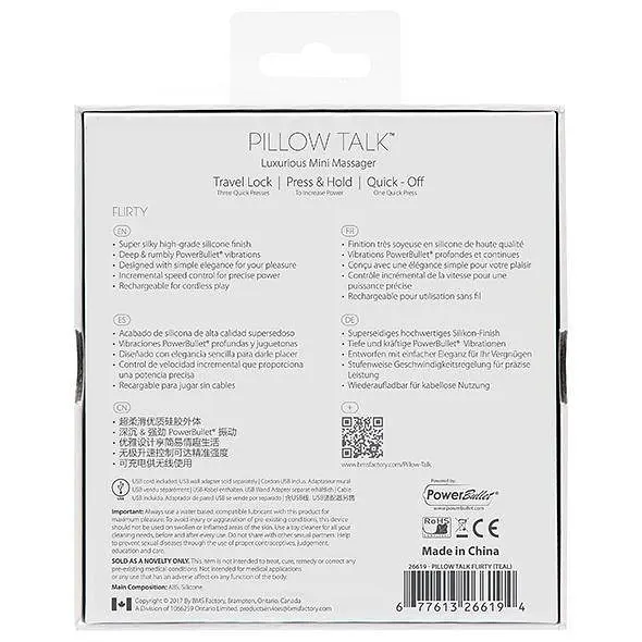 Вібратор Pillow Talk Flirty 11 см блакитний - фото 7