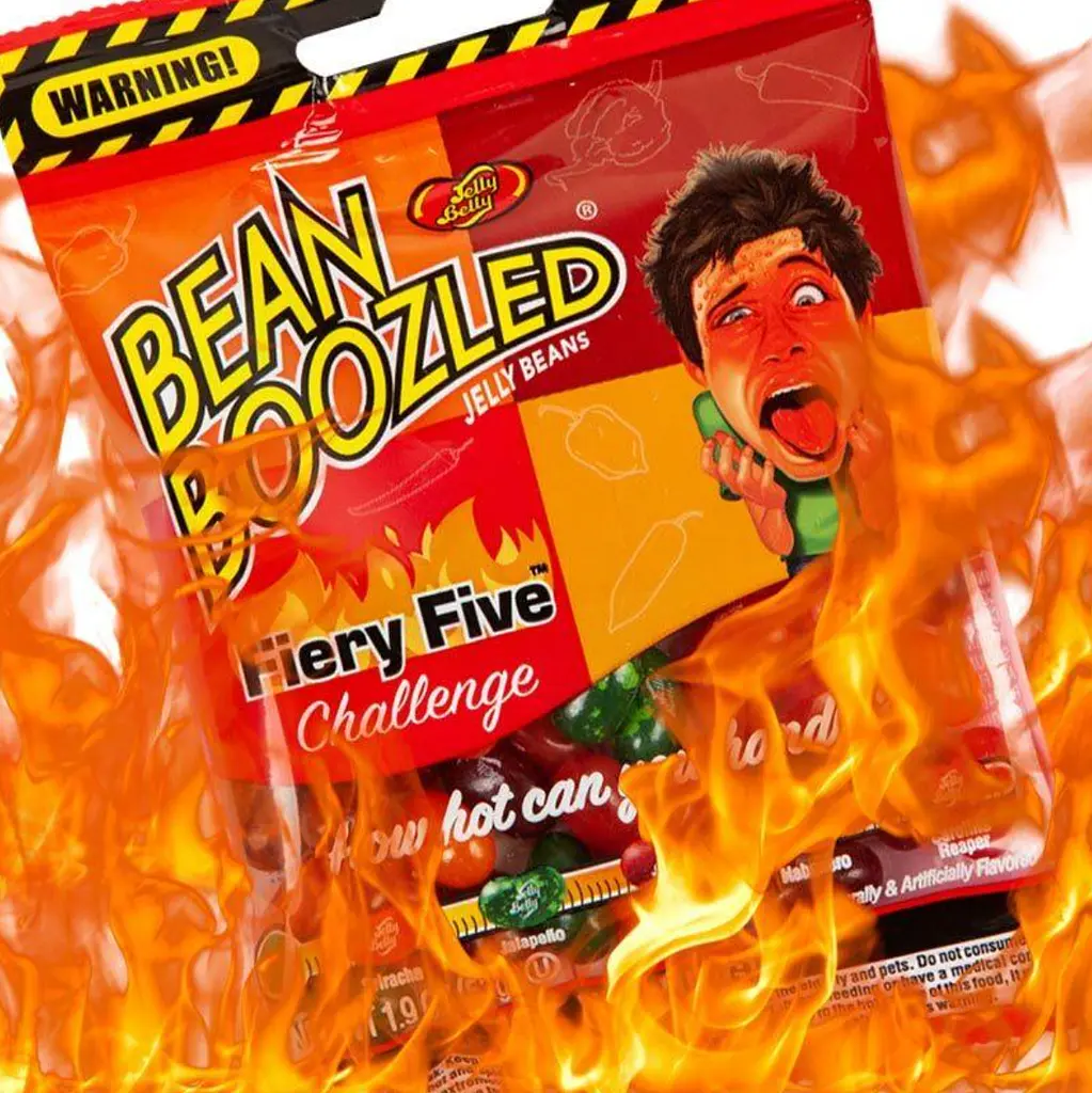 Екстремально гострі цукерки Jelly Belly Bean Boozled Flaming Five Challenge 53г - фото 3