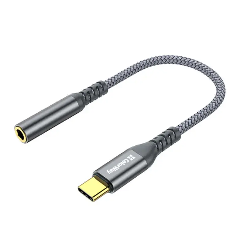 Перехідник USB-C to 3.5mm F 0.14m gray ColorWay (CW-AD-CJ) - фото 2