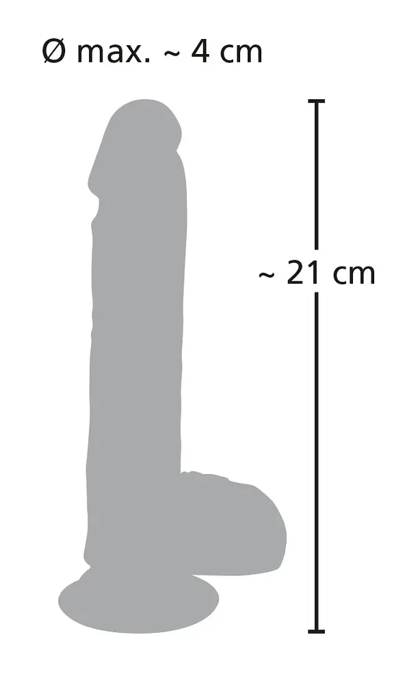 Вібратор Medical Silicone Thrusting, 21 см (тілесний) - фото 8