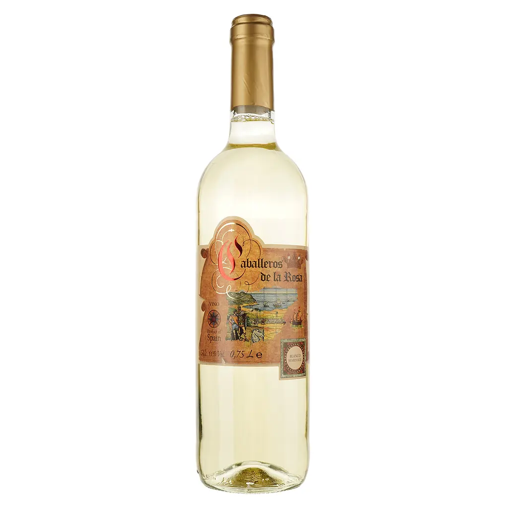 Упаковка вина Lozano Caballeros de la Rosa Blanco Semidulce біле напівсолодке 4.5 л (0.75 л x 6 шт.) - фото 2