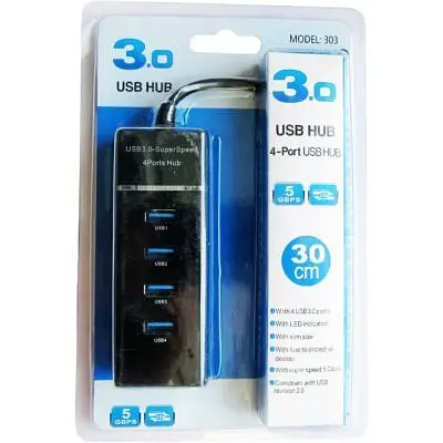 Концентратор Maiwo USB Type-C to 4х USB3.0 cable 29 cm (KH303) - фото 4