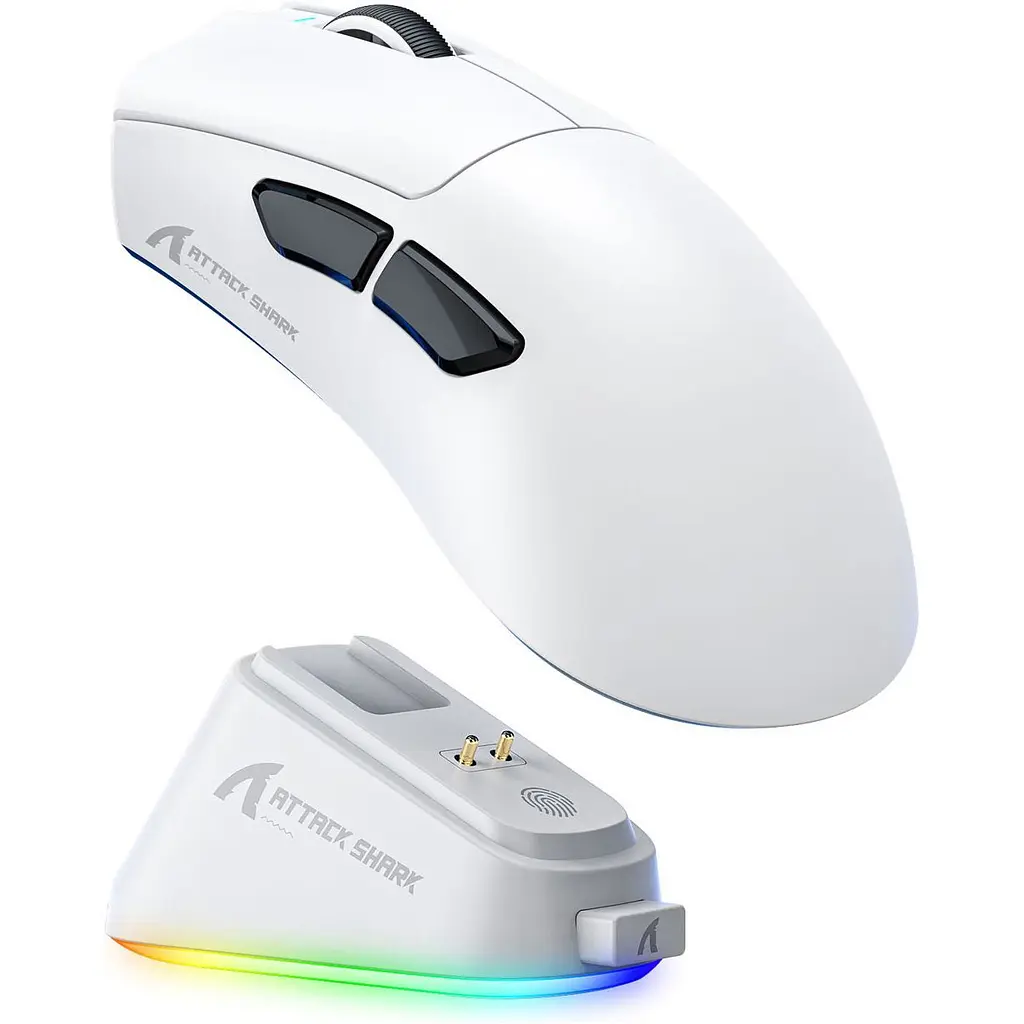 Миша Attack Shark V3 Pro Wireless White (AS-6972792472584-W) [166750] - фото 2