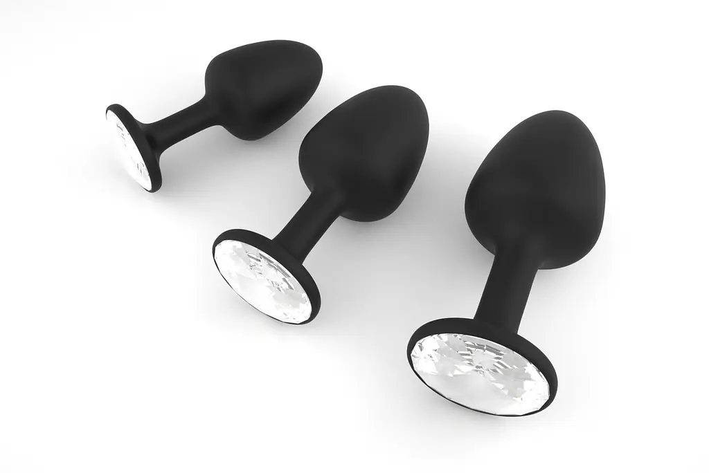 Анальна пробка Dorcel Geisha Plug Diamond M з кулькою всередині, створює вібрації, макс. діаметр 3,2 см - фото 2