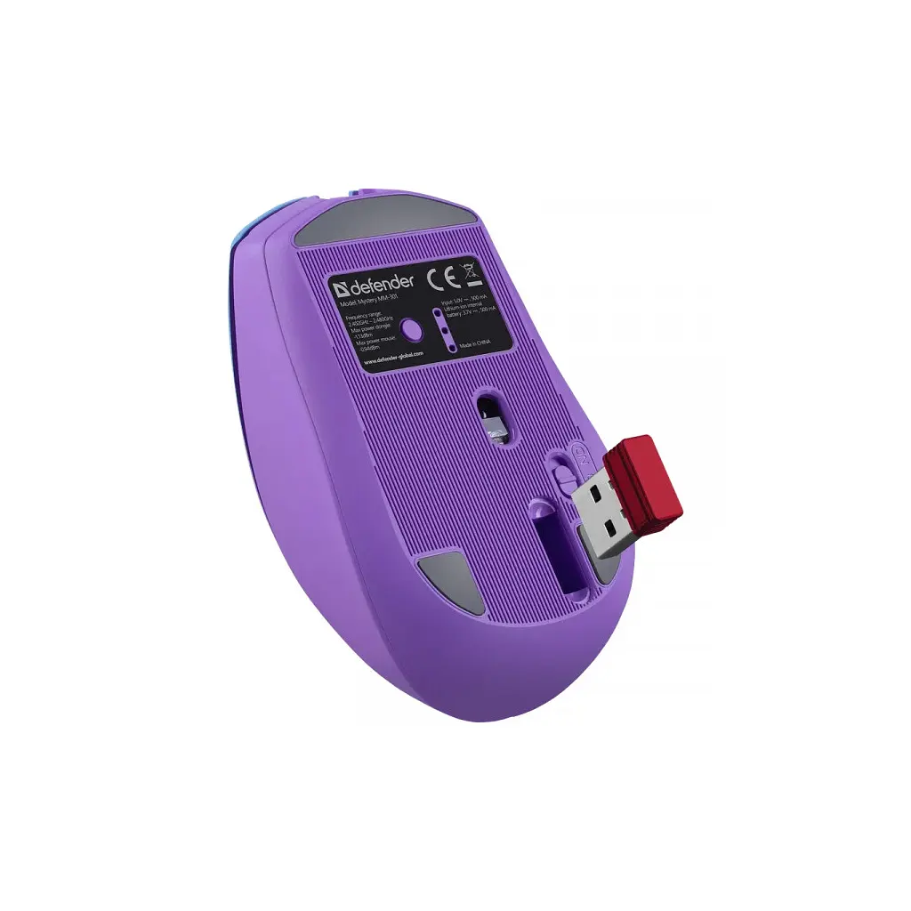 Мишка Defender Mystery MM301 LED Wireless/Bluetooth Violet (52301) - фото 5
