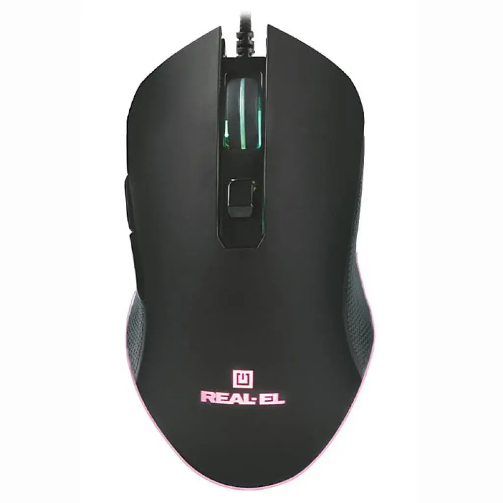 Мишка REAL-EL RM-550 USB Black (EL123200027) - фото 2