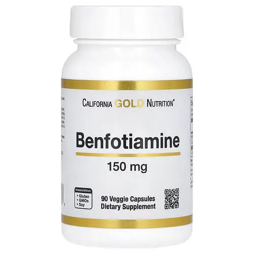 Тиамин (B-1) Benfotiamine with L-Leucine 150 mg 90 Capsules CGN vit0004855