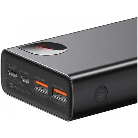 Зовнішній акумулятор Baseus Adaman Metal Digital Display QC 65W 20000mAh чорний (PPIMDA-D01) - фото 4