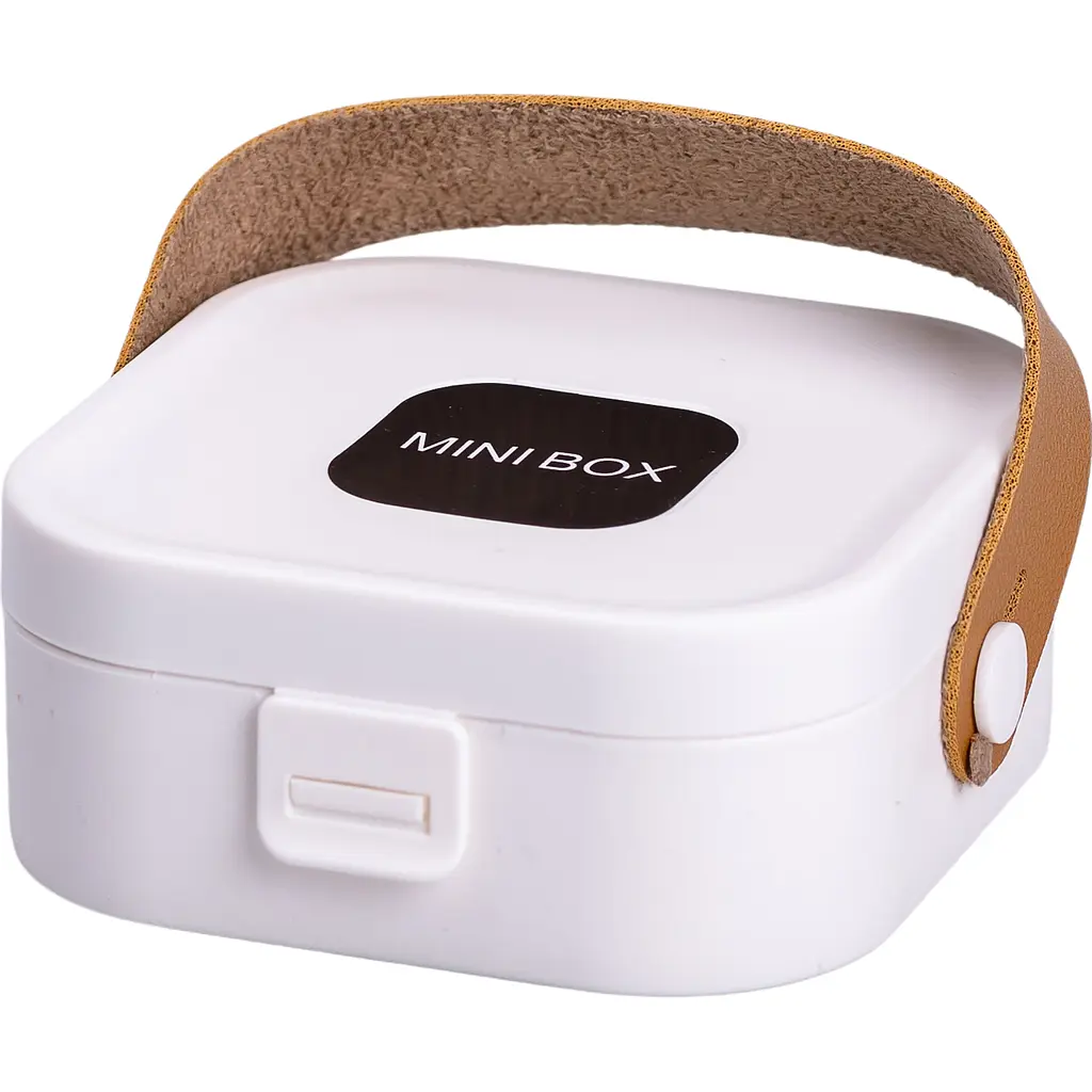 Міні-скринька для прикрас Yiwu Mini Box з дзеркалом 9x9x3.8 см біла HP-5-27W - фото 4