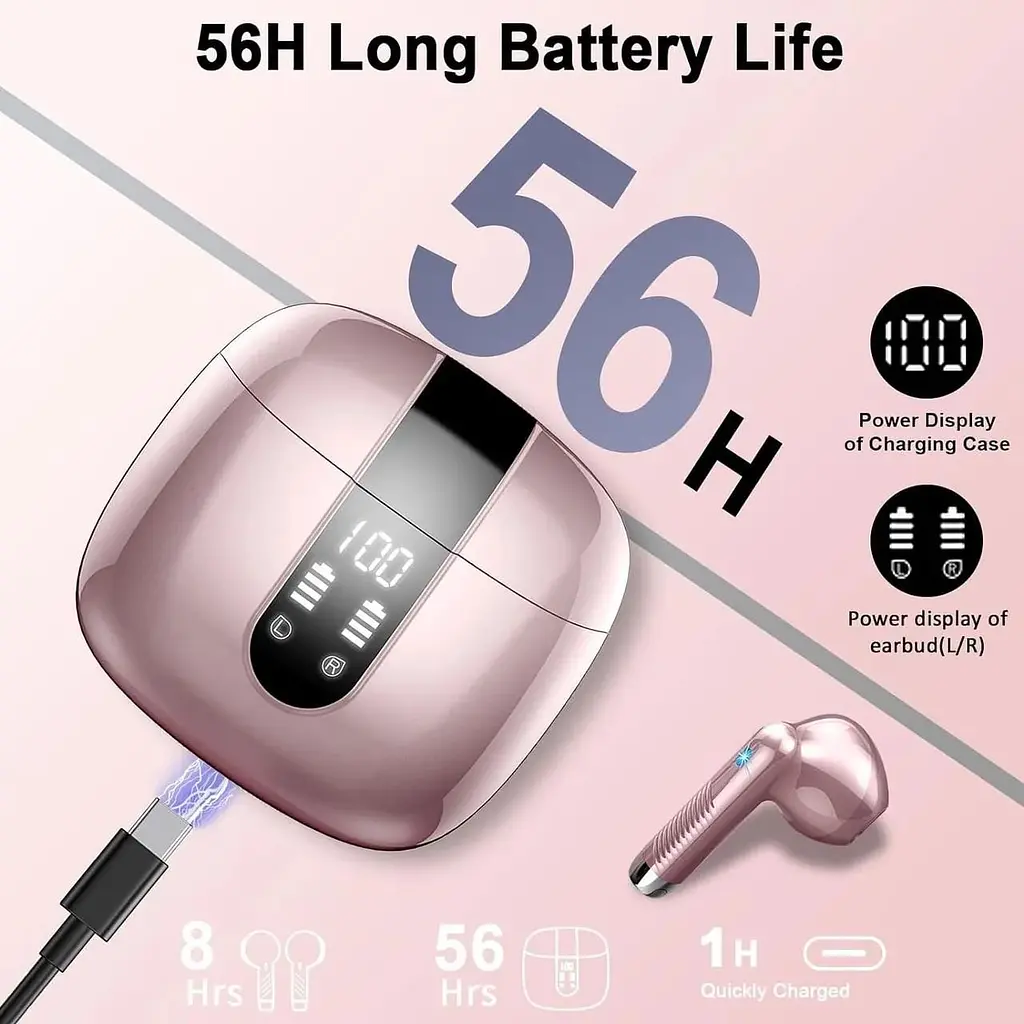 Бездротові навушники Drsaec J55 Bluetooth 5.3 з 4 мікрофонами - фото 4