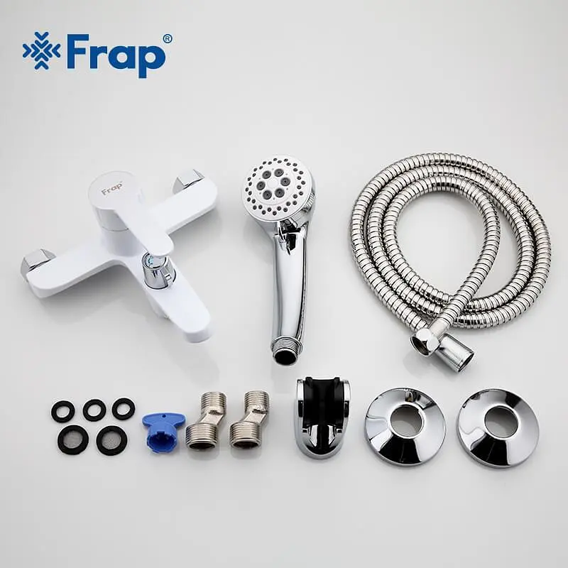 Змішувач для ванни Frap F3241 білий/хром - фото 7