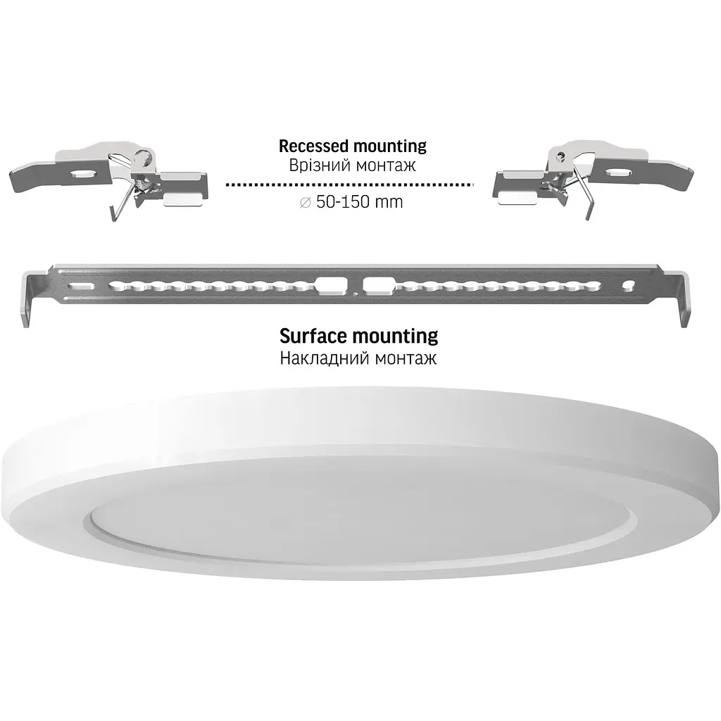 Світильник LED Videx круглий DL6R 18W 3000K-4000K-6500K White (VL-DL6R-18CW) - фото 4