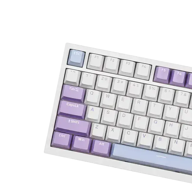 Ігрова механічна клавіатура Ajazz Ak820 / Дротове підключення / Sea Salt Switch / White Purple - фото 3