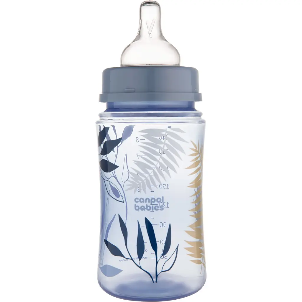 Бутылочка антиколиковая с широким отверстием Canpol babies Easystart Gold 240 мл голубая - фото 2