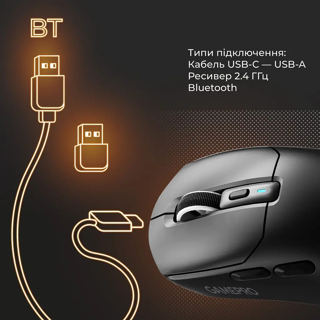 Миша GamePro Genesis Airmaster Black (GM167B) [150896] - фото 10