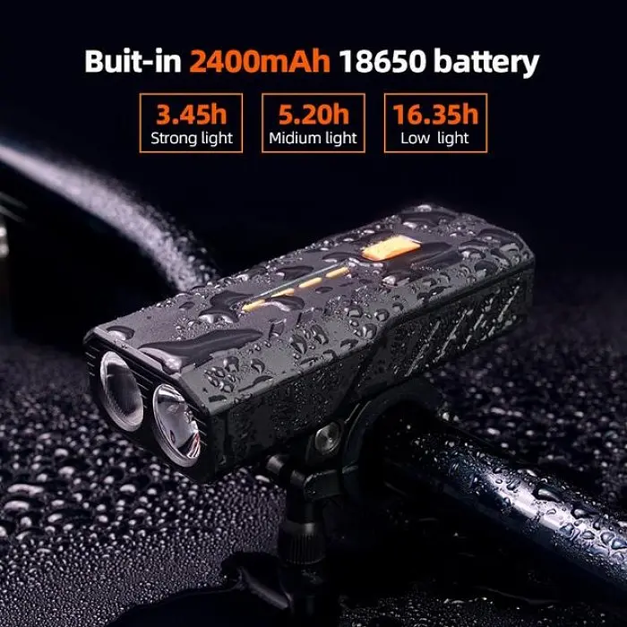 Велофара BC25S 350LM індикація заряду Power Bank Li-Ion аккумулятор - фото 5
