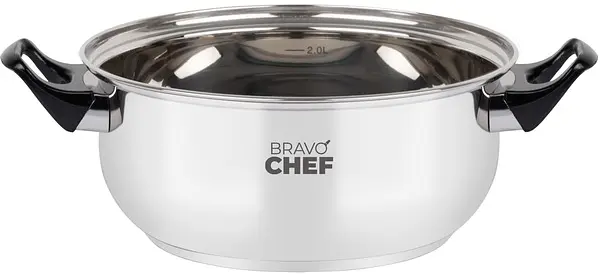 Каструля Bravo Chef з кришкою та бакелітовими ручками 16 см 1.1 л (BC-2002-16) - фото 4